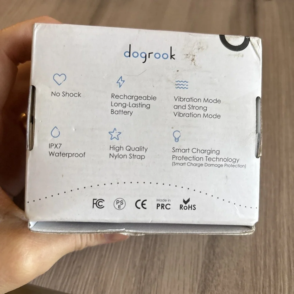 DogRook Rechargeable Dog Bark Collar‎ - Humane, No Shock Barking Collar Blue